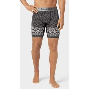 NEW Tommy John Second Skin 6 Inch Boxer Briefs in Black Vintage Sweater